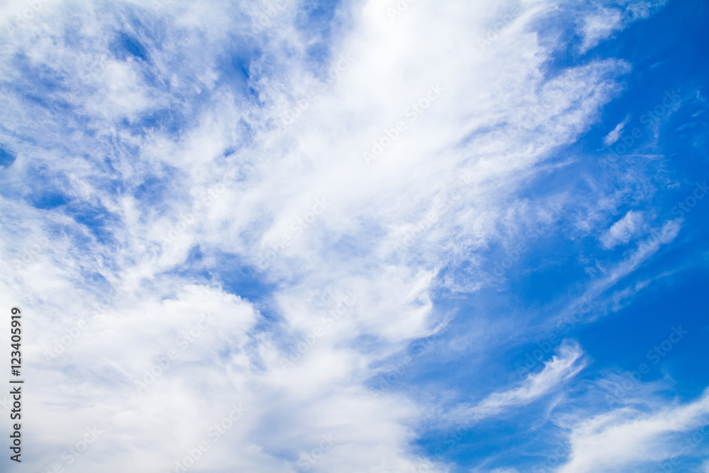 Fototapeta premium blue sky background with white clouds