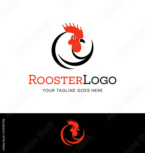 rooster logo for creative business, organization or website