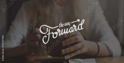 Foto The Way Forward Aspirations Goals Target Development Concept