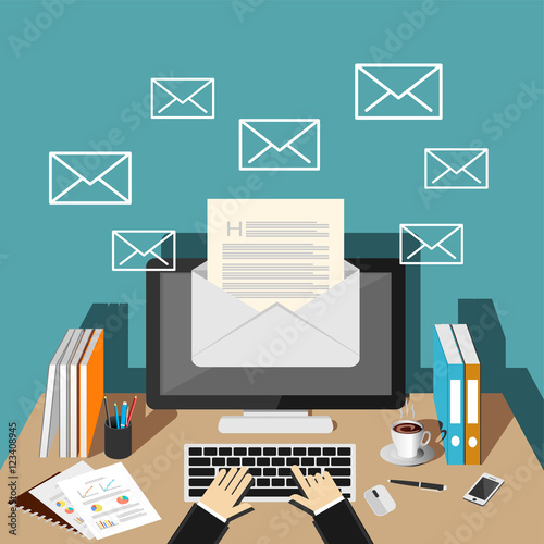 Sending email. Email marketing