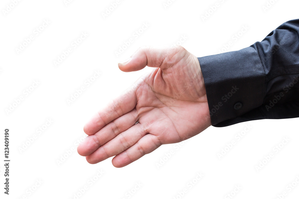 Businessman showing hand gesture isolated on white background. T Businessman showing hand gesture isolated on white background. T