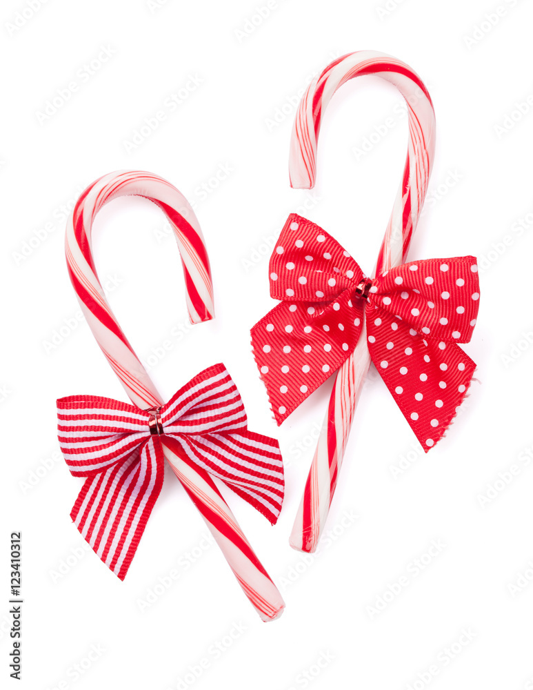 Candy cane with bow