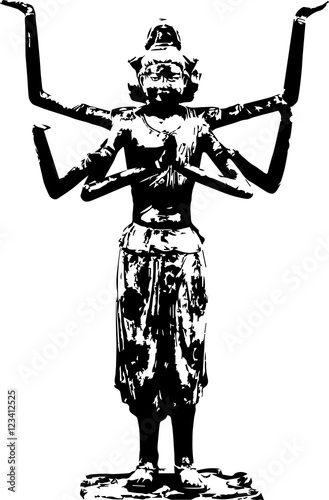 Statue of asura illustration photo