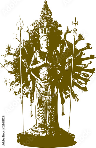 Thousand Armed Avalokiteshwara illustration