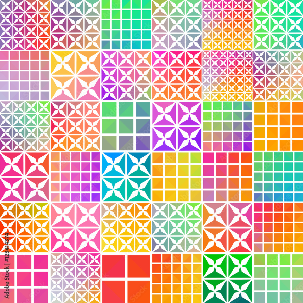 Abstract colorful geometric shapes background.