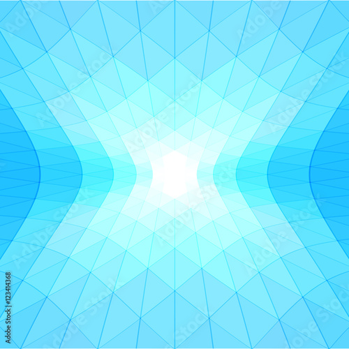 Ice blue colored, cool blue abstract mesh background. Vector illustration.