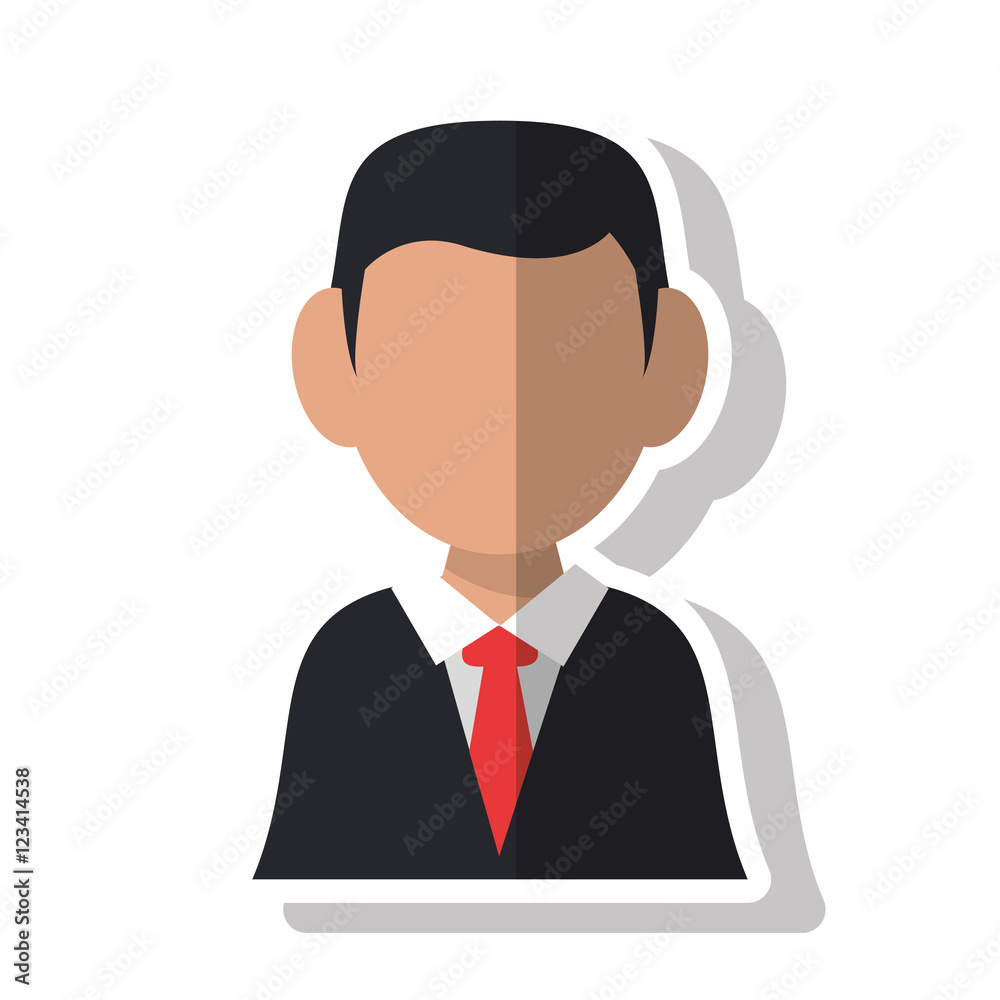 Businessman avatar icon. Businesspeople management and corporate theme. Isolated design. Vector illustration