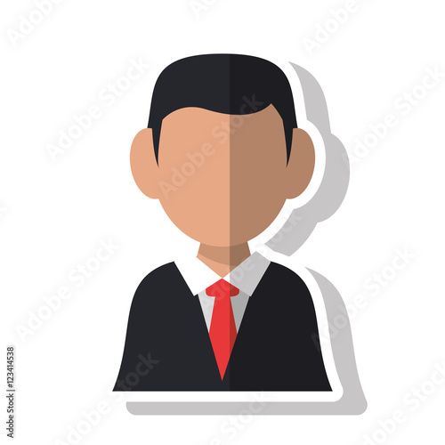 Businessman avatar icon. Businesspeople management and corporate theme. Isolated design. Vector illustration