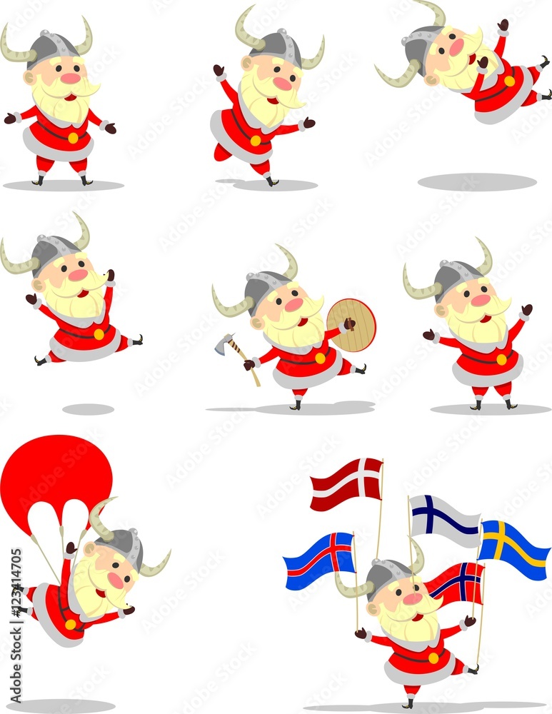 Santa Claus dressed as Vikings Santa Claus dressed as Vikings