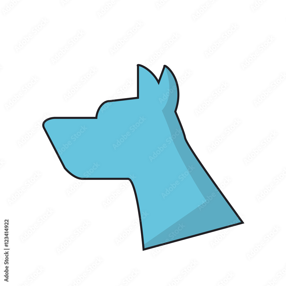 Dog silhouette icon. Pet animal domestic and care theme. Isolated design. Vector illustration Dog silhouette icon. Pet animal domestic and care theme. Isolated design. Vector illustration