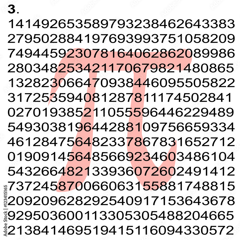 Pi with its number Pi with its number