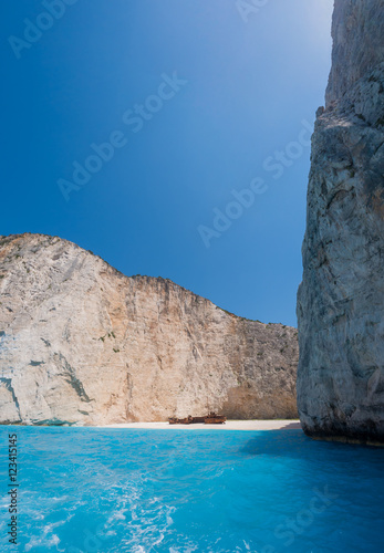 Famous shipwreck on Navagio Beach, Zakynthos