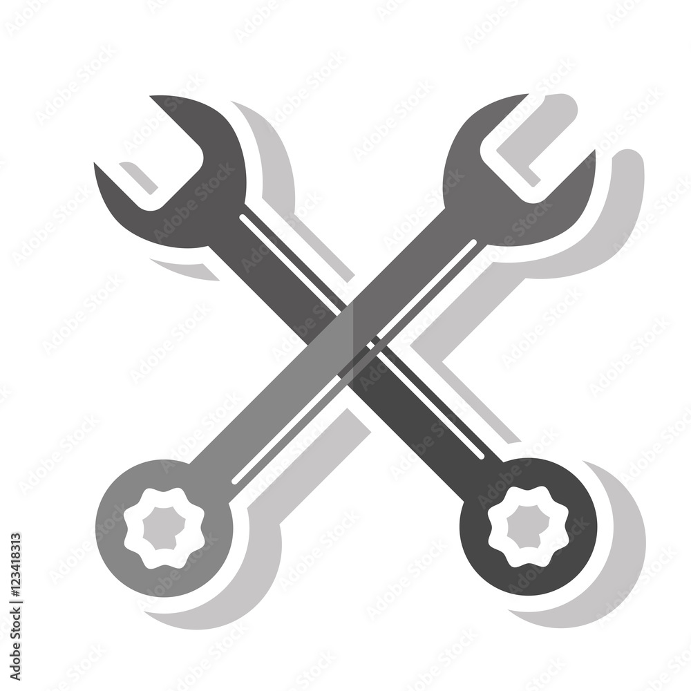 Wrench icon. Tool instrument and repair theme. Isolated design. Vector illustration Wrench icon. Tool instrument and repair theme. Isolated design. Vector illustration