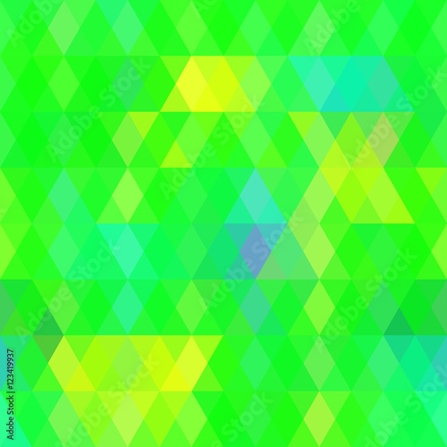 Abstract hipsters seamless pattern with bright colored rhombus. Geometric background green yellow color. Vector