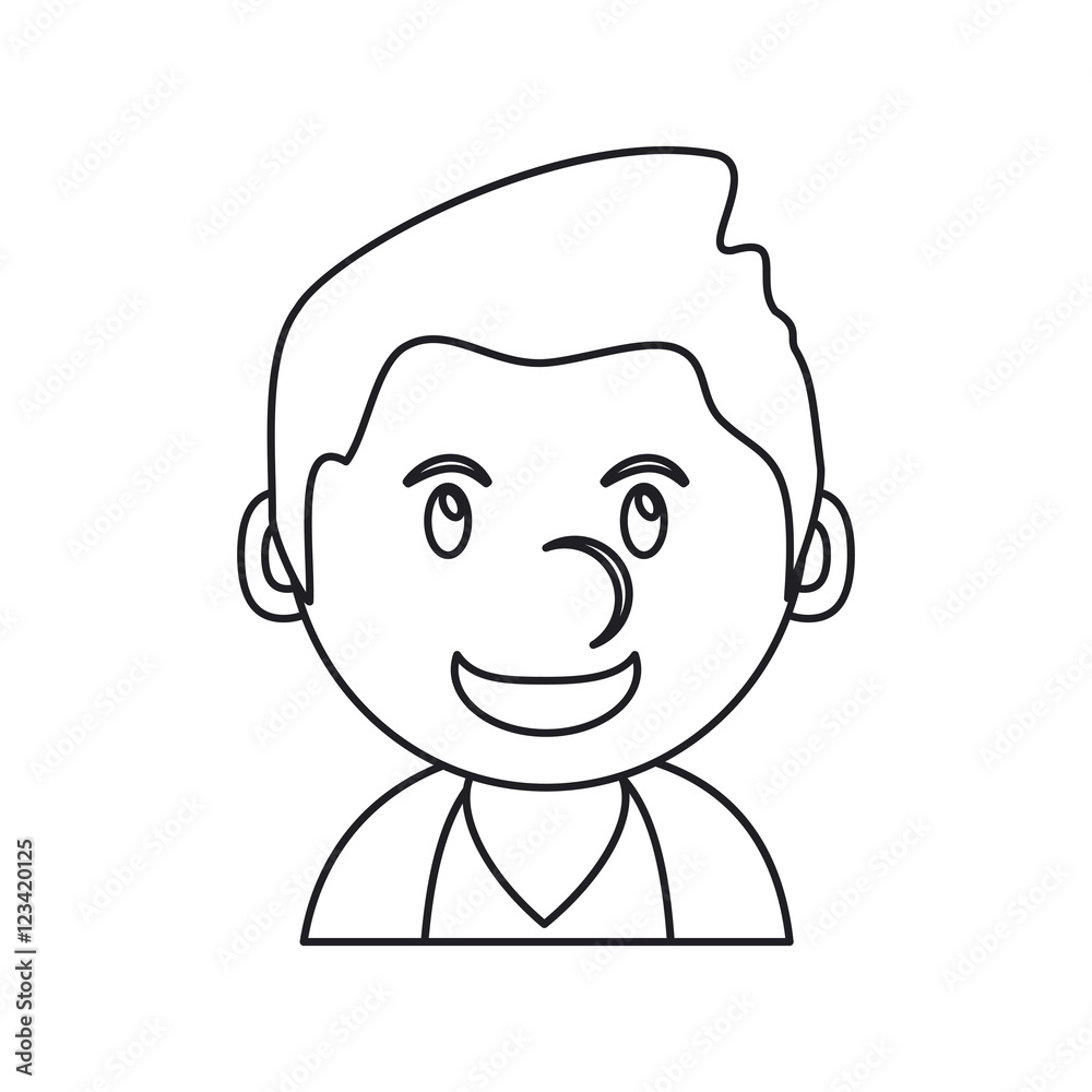 Man cartoon icon. Avatar people and person theme. Isolated design. Vector illustration Man cartoon icon. Avatar people and person theme. Isolated design. Vector illustration