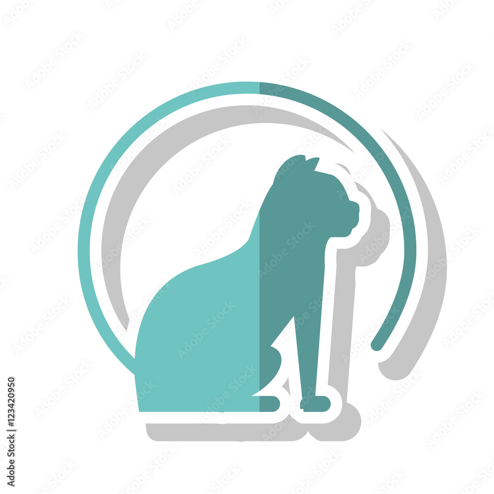 Cat silhouette icon. Pet animal domestic and care theme. Isolated design. Vector illustration Cat silhouette icon. Pet animal domestic and care theme. Isolated design. Vector illustration
