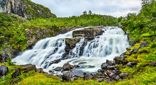 Voringsfossen waterfall on the Bjoreia river in Hordaland - Norway