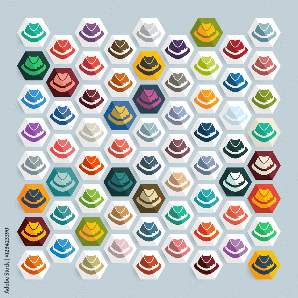 Flat design: hat Flat design: hat