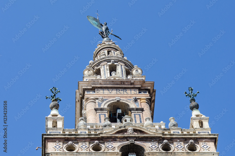 Obraz premium Giralda Tower is a famous landmark in the city of Seville, Spain