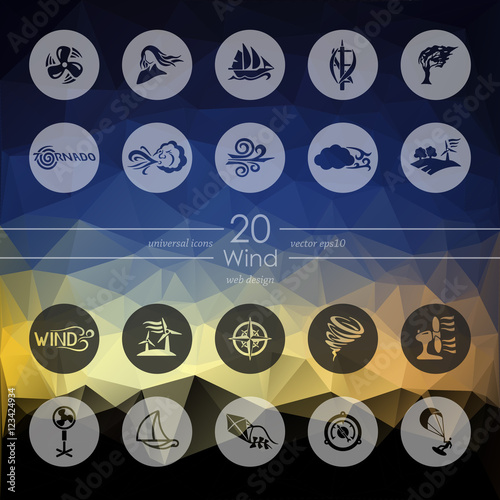 Set of wind icons
