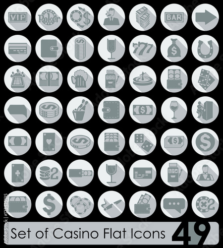 Set of casino icons