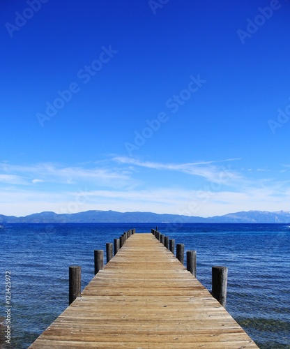 Steg am Lake Tahoe  Kalifornien  Nevada  USA