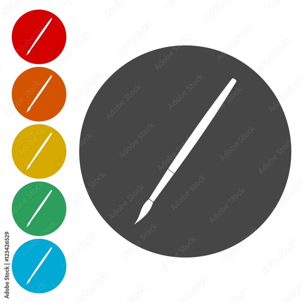 Brush paint icon set Brush paint icon set