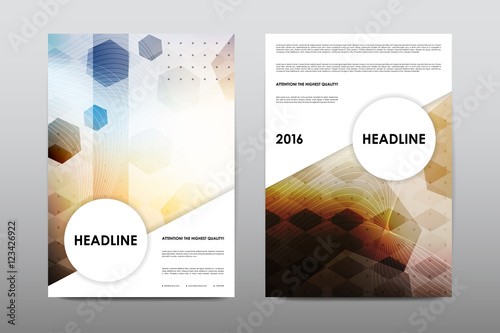 Brochure layout template flyer design vector, Magazine booklet cover abstract background