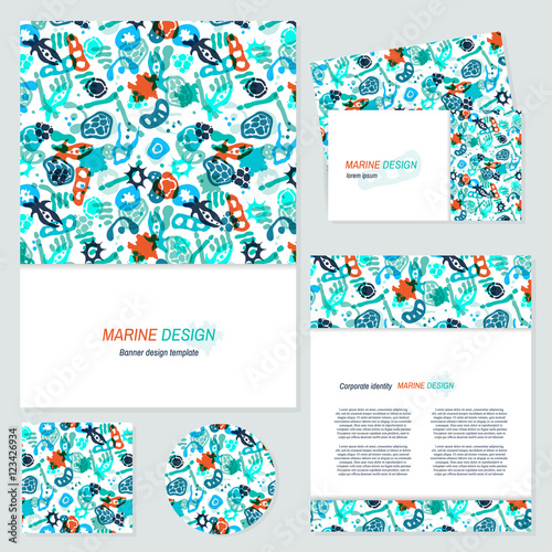 Bacteria business cards set