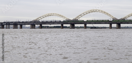 the bridge over songhua river ,harbin,china photo