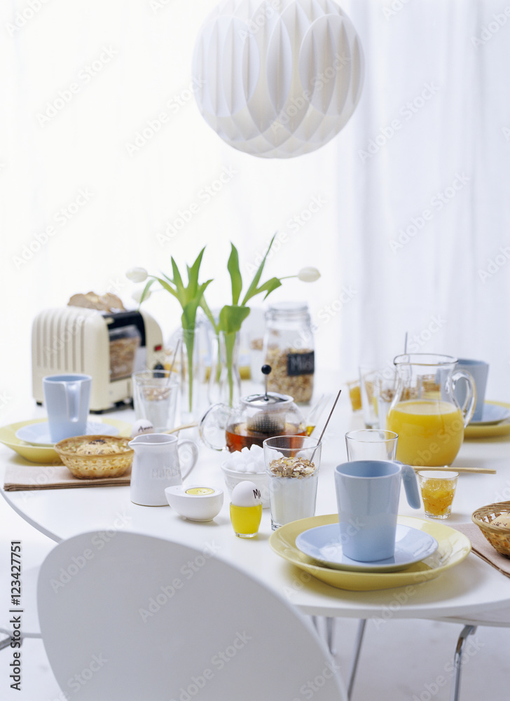 Breakfast on a table. Breakfast on a table.