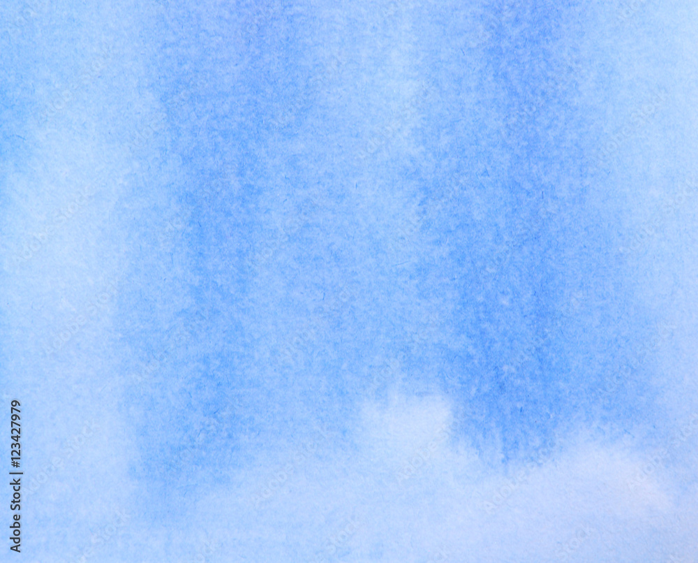 blue watercolor paper