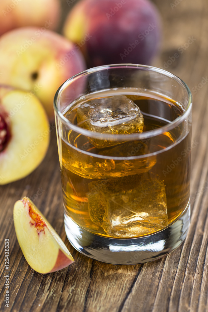Peach ice tea (selective focus) Peach ice tea (selective focus)