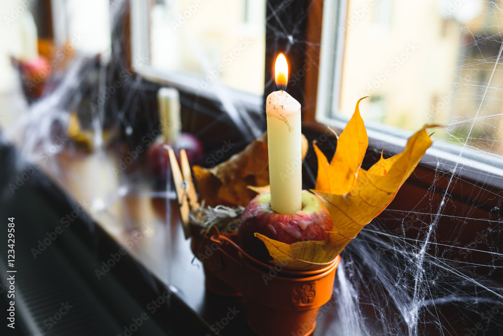 Naklejka premium Halloween decoration at stylized party