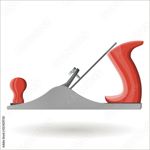Jointer, joiner - wood tool, vector realistic illustration