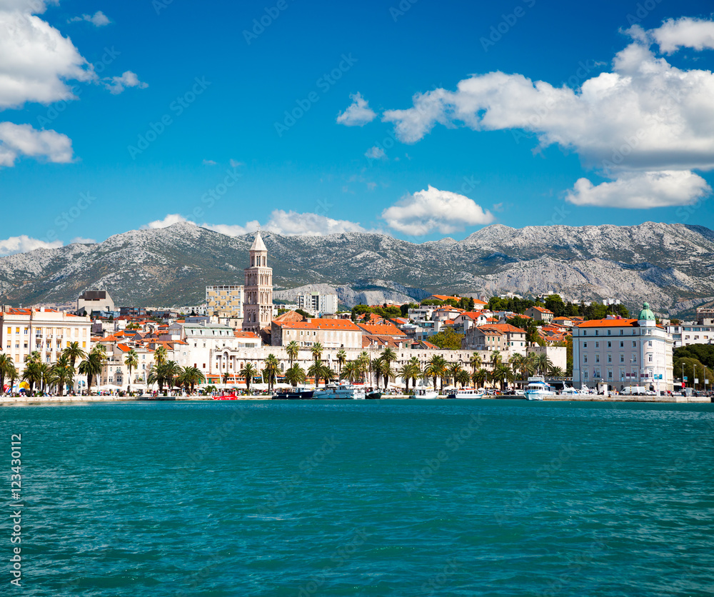 View of Old Town Split in Dalmatia, Croatia