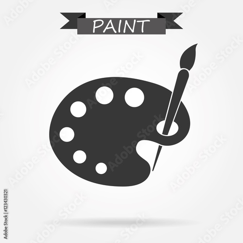 Artist palette and brush icon