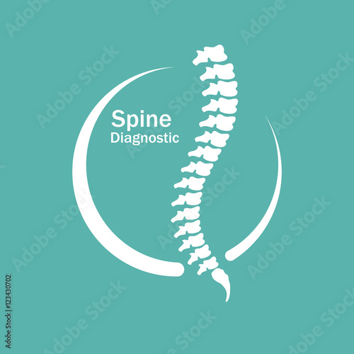 Human spine. Logo element