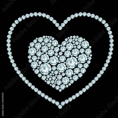 Heart diamond composition