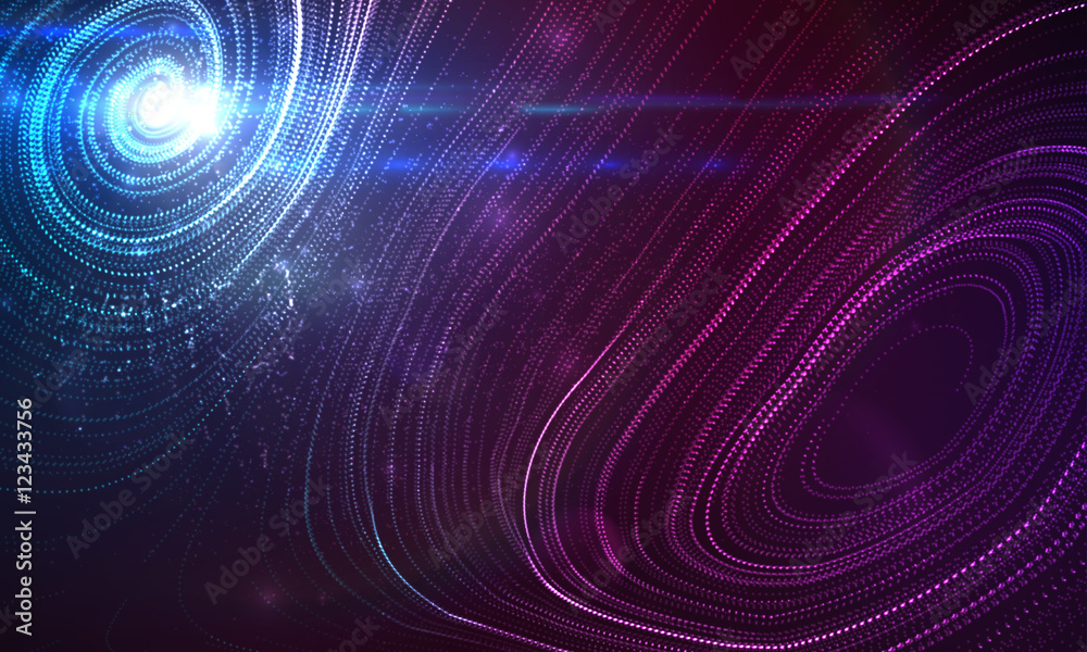 3D illuminated neon digital wave 3D illuminated neon digital wave