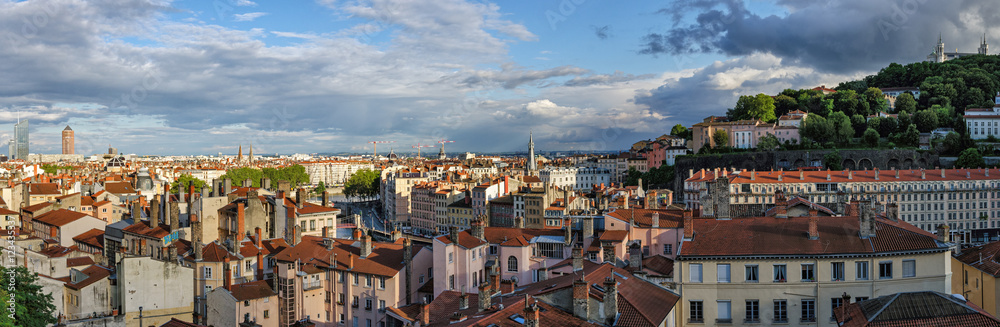 Lyon (France) high definition scenic panorama