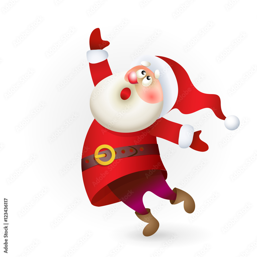 Vector Santa Claus Singing Christmas Song Illustration Vector De Stock Vector Santa Claus Singing Christmas Song Illustration Vector De Stock