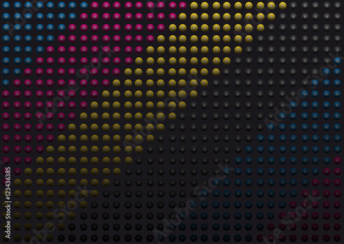 Abstract geometric background, dots and circle shapes design. Te