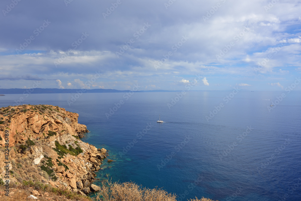 Aegian sea, Cape Sounion, Attica, Greece