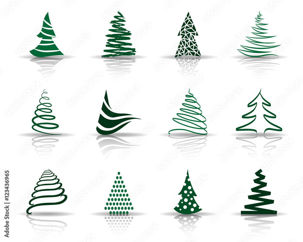 Weihnachtsbaum Iconset - Grün (Schatten) Weihnachtsbaum Iconset - Grün (Schatten)