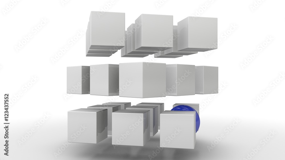 Cubes in a arrangement Cubes in a arrangement