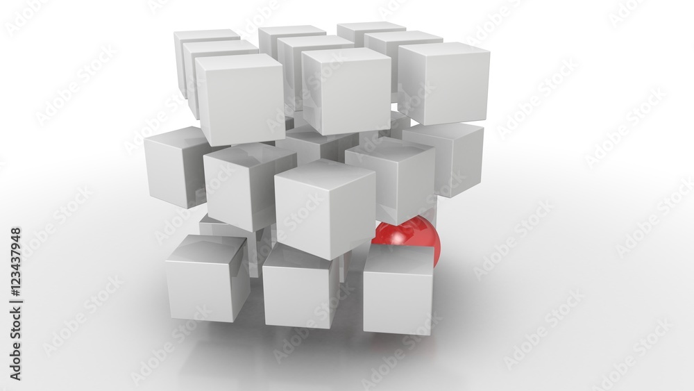 Cubes in a arrangement