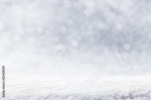 Winter background, Abstract Christmas background with falling snow flakes © oatawa