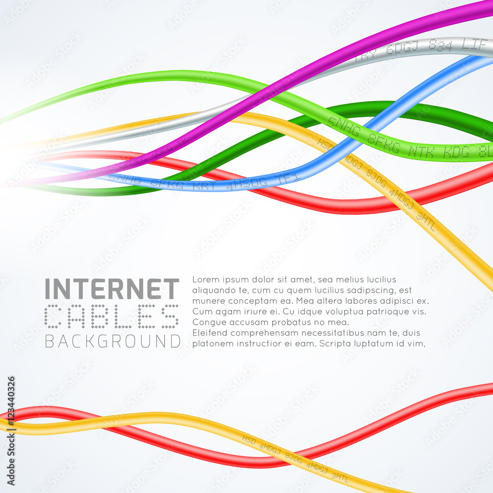 Colorful network optic fiber cables
