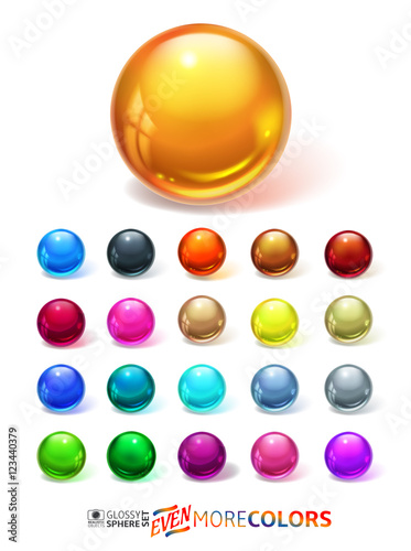Glossy spheres set